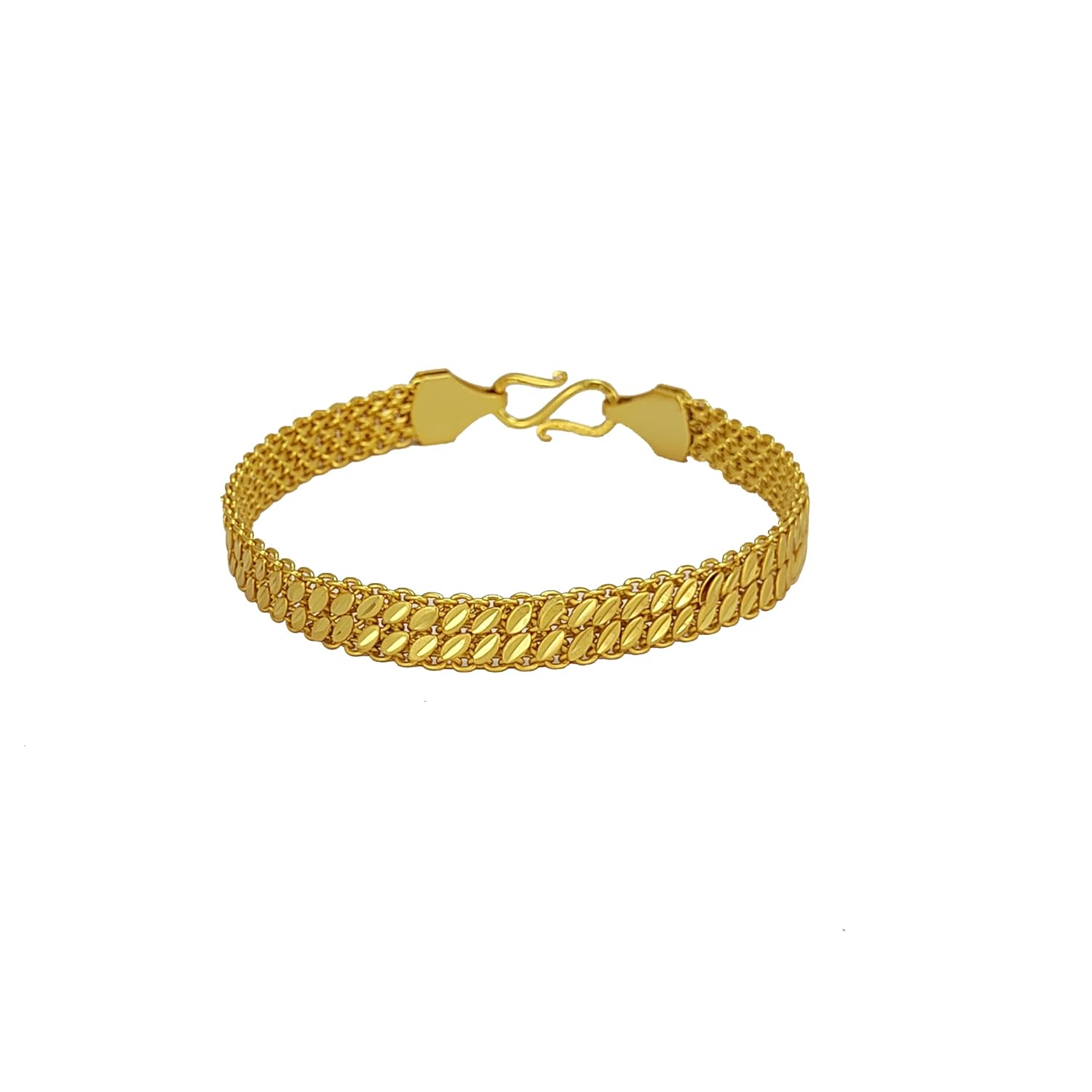 Jecy JEWELS Mens Bracelet 1 Gram Gold Micro Plated Light weight 78060-1_BR - Review, Price and Buying Guide