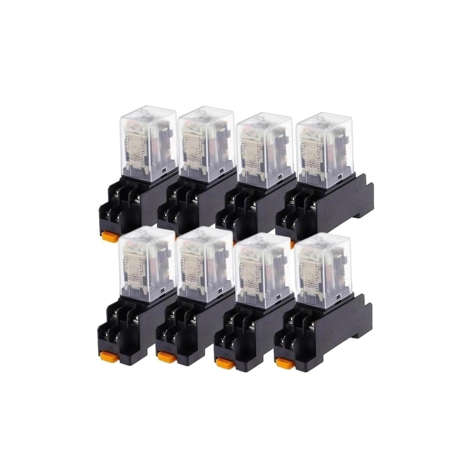 8 Pcs LY2NJ Relay Module, Relay Switch with Socket Base 8-pin DC110V Coil 10A DPDT