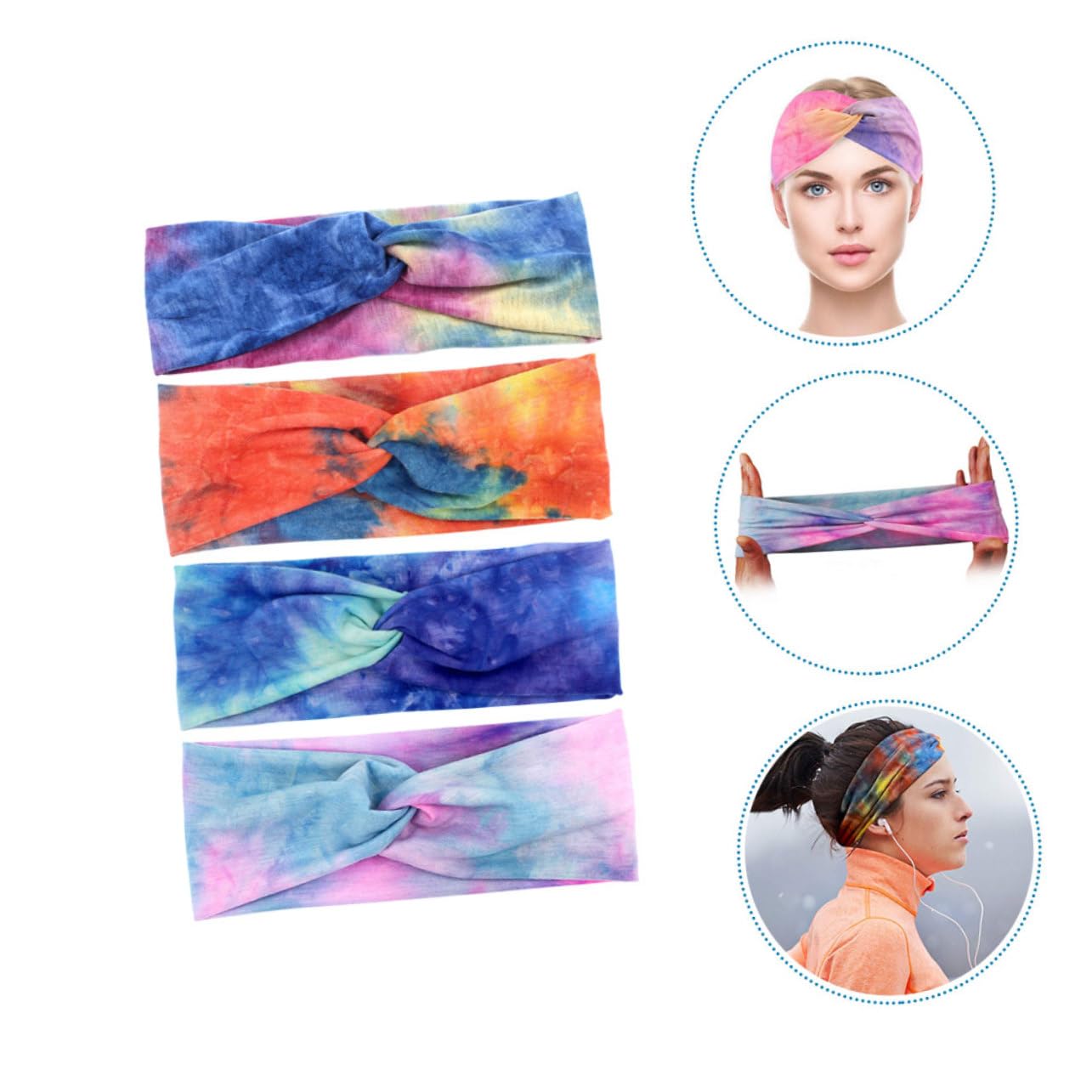 Healeved Diadema Deportiva Hair Band Yoga Accesorios Exercise Bands Accesorios Yoga o para Diadema atlética Diademas de Ejercicio Diademas Anchas poliéster