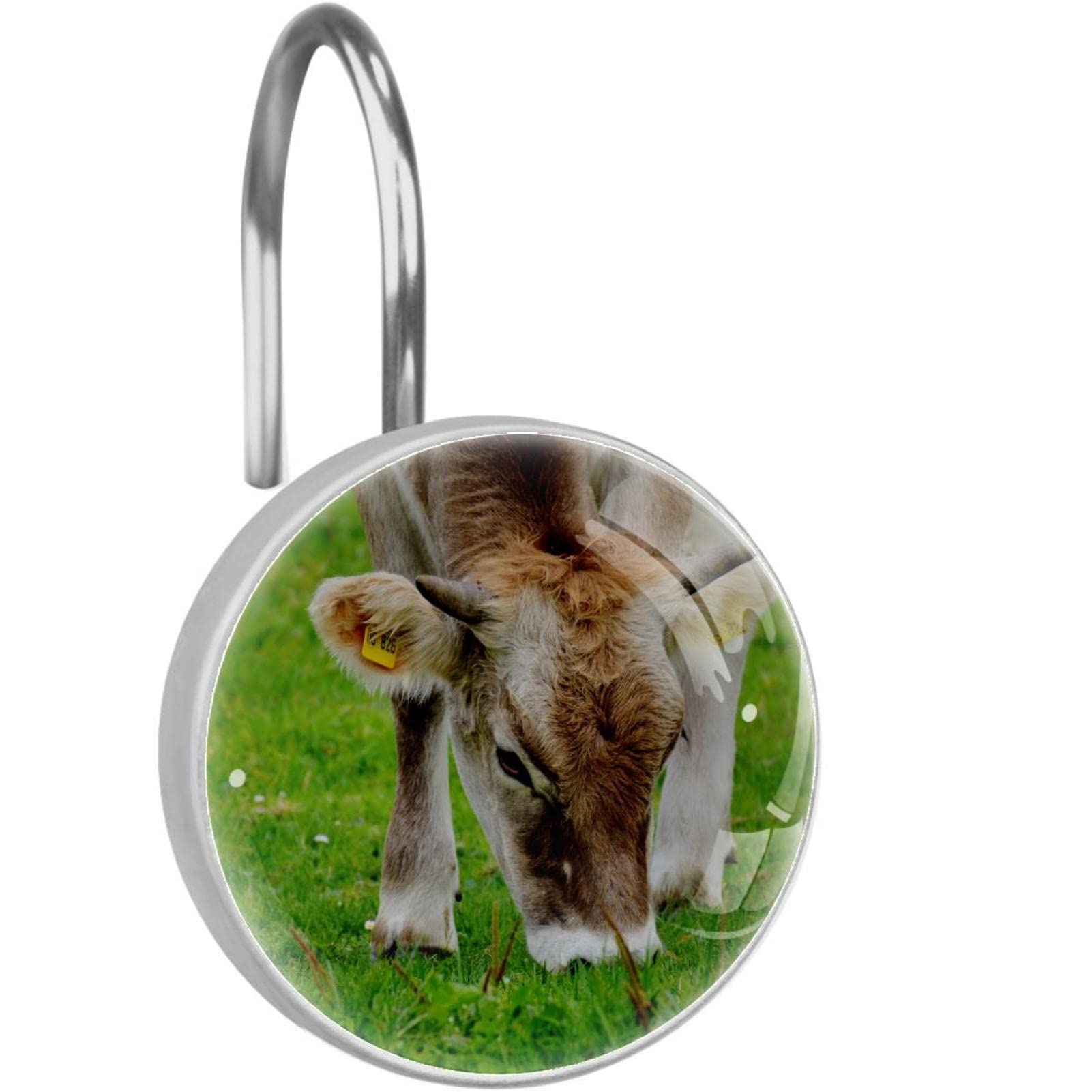 Anneaux rideau de douche vaches en inox pour relooker une salle de bain familiale