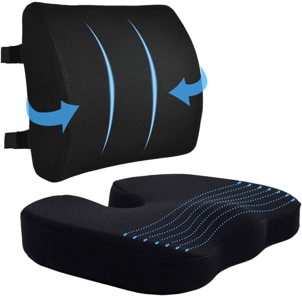 Memory Foam Bed Pillow，Adaptive Pillows for Neck Pain Relief，Medium Firm Pillow for Side,Back,and Stomach Sleepers Keep Pressure Relief to Deep Sleep Home Chair, Car, Wheelchair (Royal, Back + Lumber)