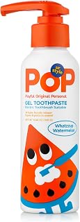 POP Kids Gel Toothpaste Pump – Fluoride‑Free Travel Size Toothpaste for Toddlers – Watermelon Flavor Kids Oral Care, Bathroom Essentials, On‑The‑Go Toiletries