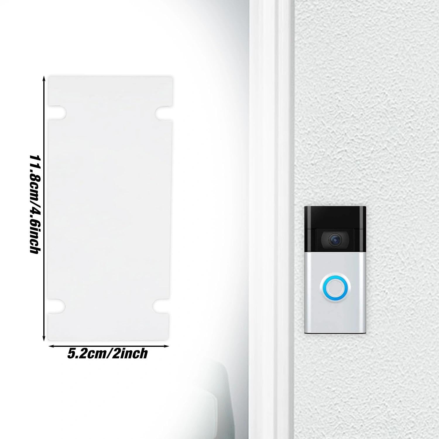 Cokoozoo Heavy-Duty No-Drill Double-Sided Tape, 8 Pcs Ring Doorbell No Drill Mount - Image 2