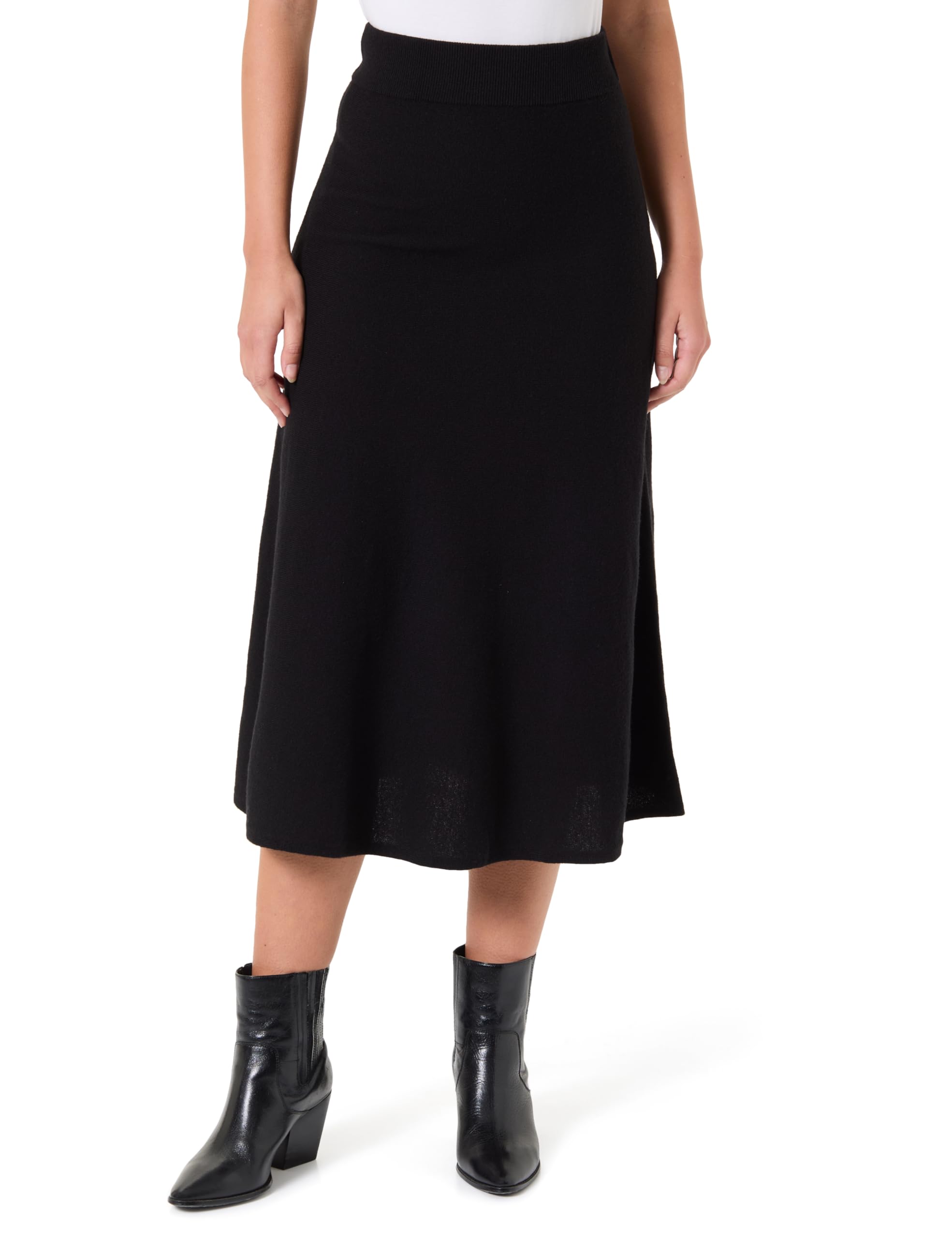Gant Women's Superfine Lambswool Skirt, Black, XL