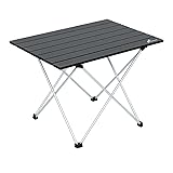 Sportneer Campingtisch, Klapptisch Camping, Aluminium Camping Tisch Leichte mit Tasche, Leicht zu tragen, klappbar Tisch Präfekt für Picknick Kochen Garten Wandern Reisen, Ohne Abnehmbares Netz M (56*40.5*40.5cm)