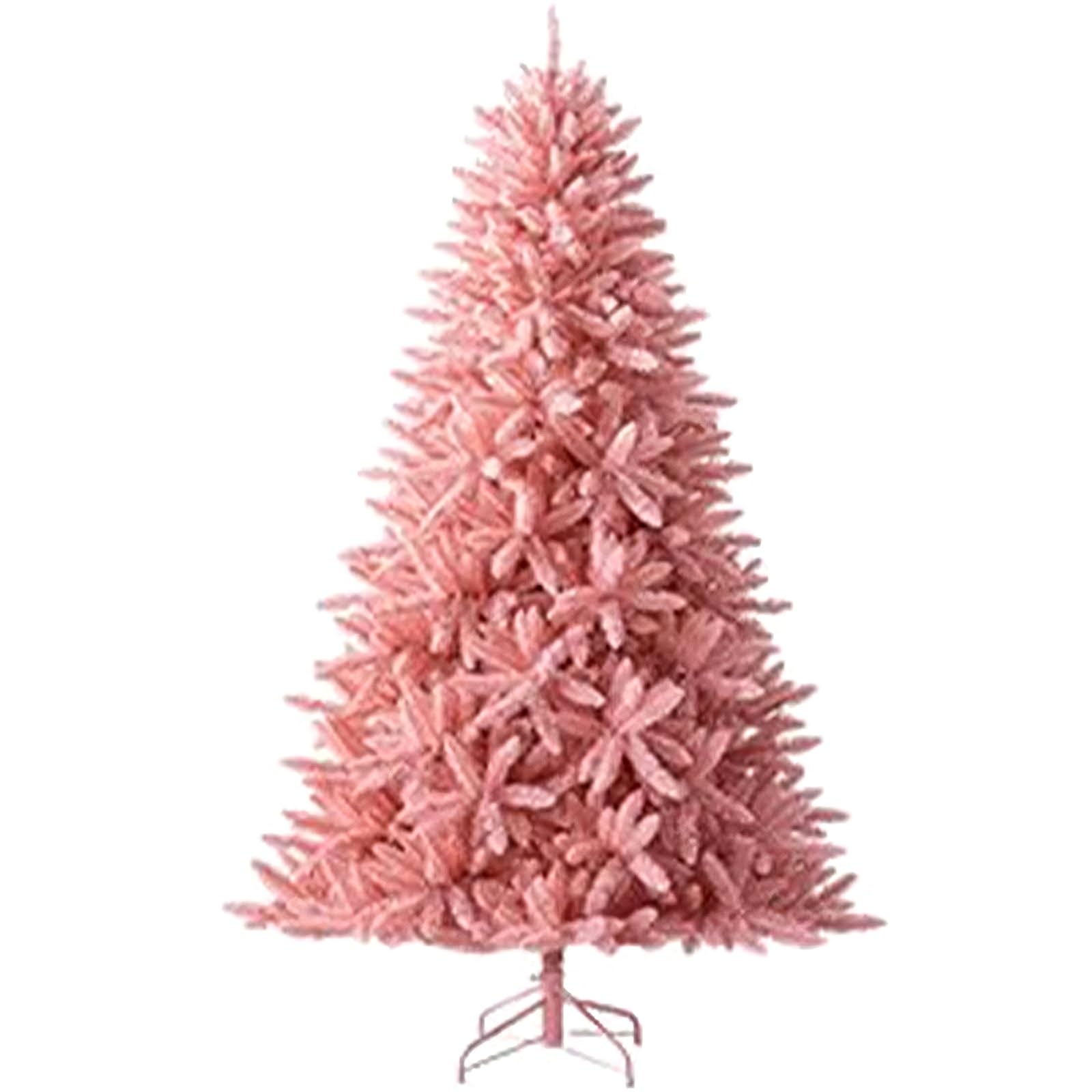 Arbol de Navidad Artificial Blancos 150/180/210/240/300 cm Árbol de Navidad para Exterior Ramas de PVC y Base de Hierro para Centros Comerciales, Hogares, Escuelas 8 Colores(Pinkss,180cm/70.9")