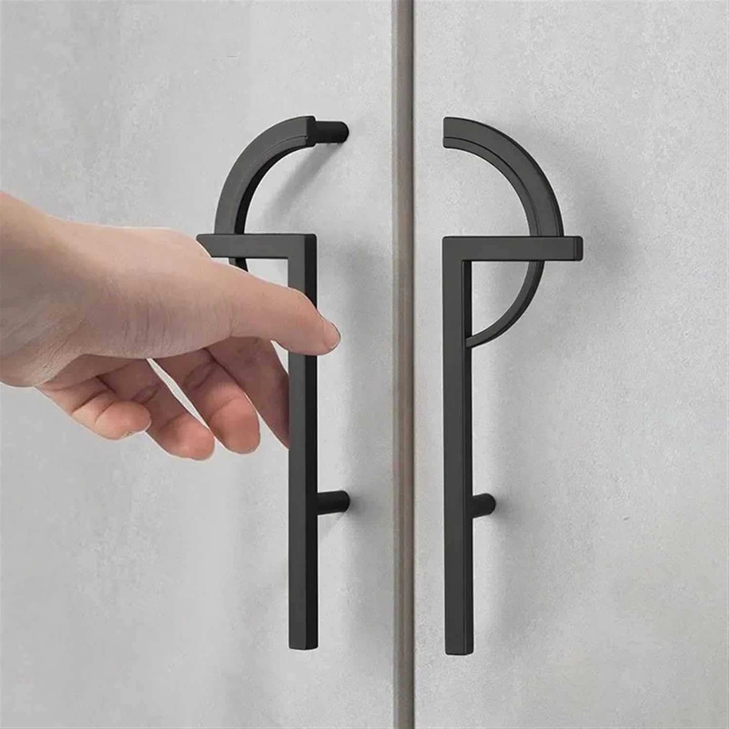 Luxury Cabinet Door Handle Creative High-end Kitchen Cabinet Knobs Bedroom Closet Wardrobe Drawer Dresser Furniture Handles 1Pcs (Color : Pearl Grey Left)