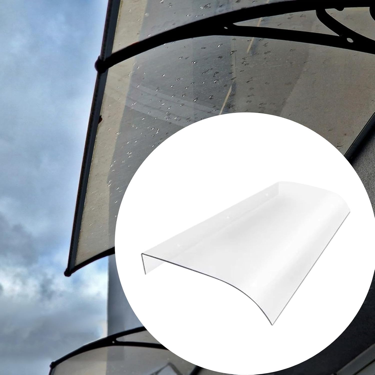 Window Awning Front Door Canopy Porch Cover Patio Shade for Balcony Garden Outdoor, 40cmx40cm