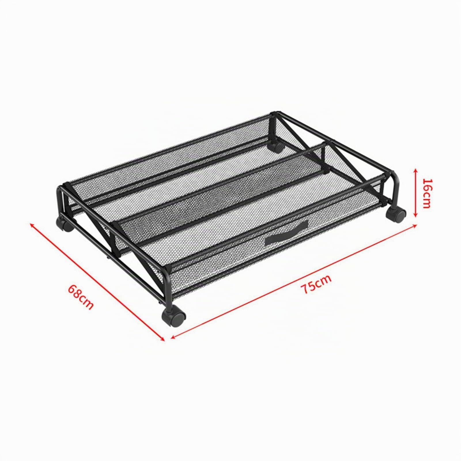 perfk Organizer portascarpe sottoletto, Facile da riporre, Contenitore portaoggetti Portatile Mobile e Girevole per Scarpe Oxford