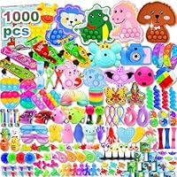 1000 Pcs Party Favors for Kids, Fidget Toys Bulk, Prizes for Kids, Fidget Stocking Stuffers Birthday Party Gifts, Carnival Treasure Classroom Prizes Box, Goodie Bag Stuffers