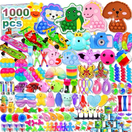 1000 Pcs Party Favors for Kids, Fidget Toys Bulk, Prizes