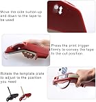 3D Embossing Label Maker, Manual Typewriter Clear Number Letter Printing Portable Handheld Label Making Embosser for Scrapbooking DIY Organizer Clear Tape