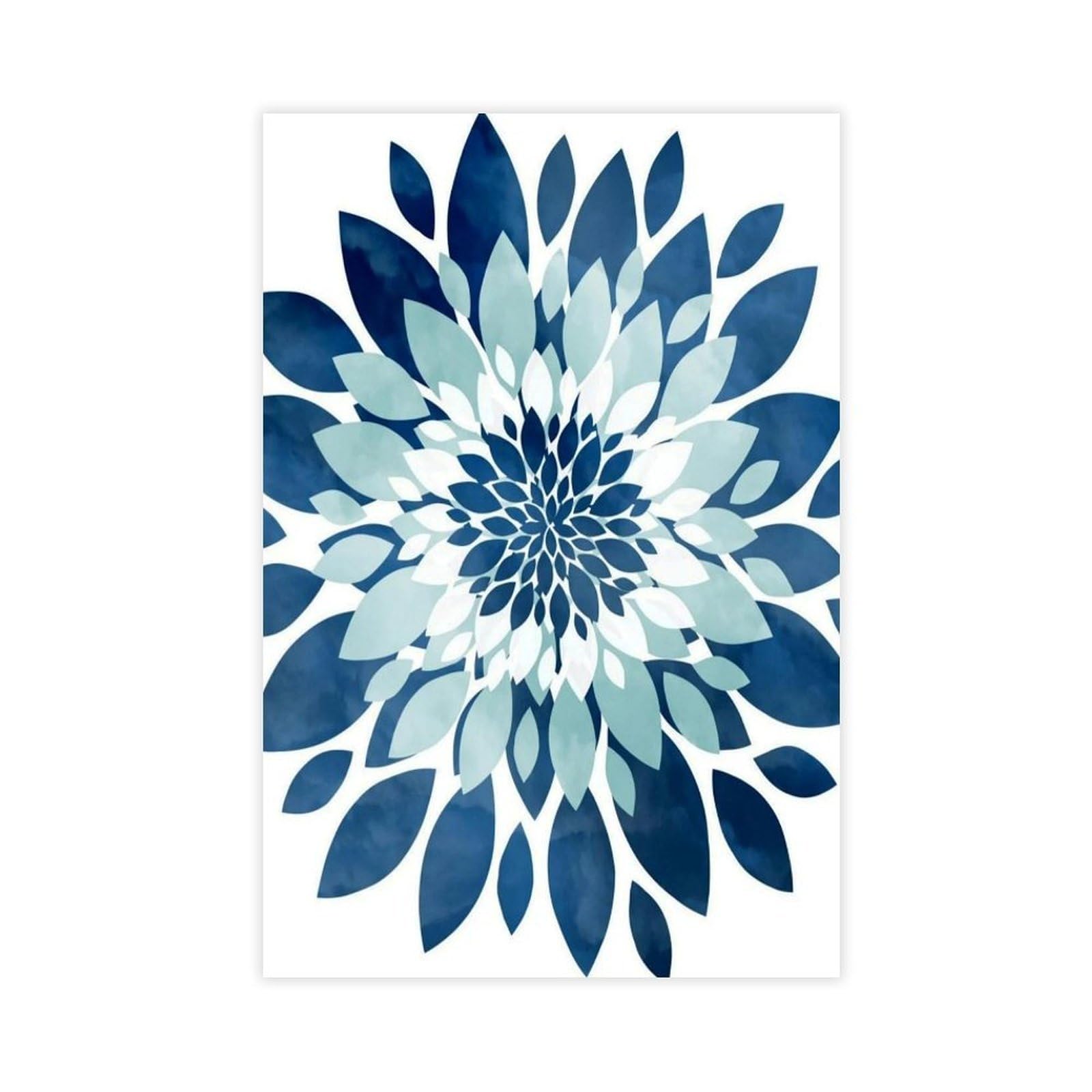 Impression sur toile fleurs bleu vert haut de gamme 50,8x76,2 cm - 8
