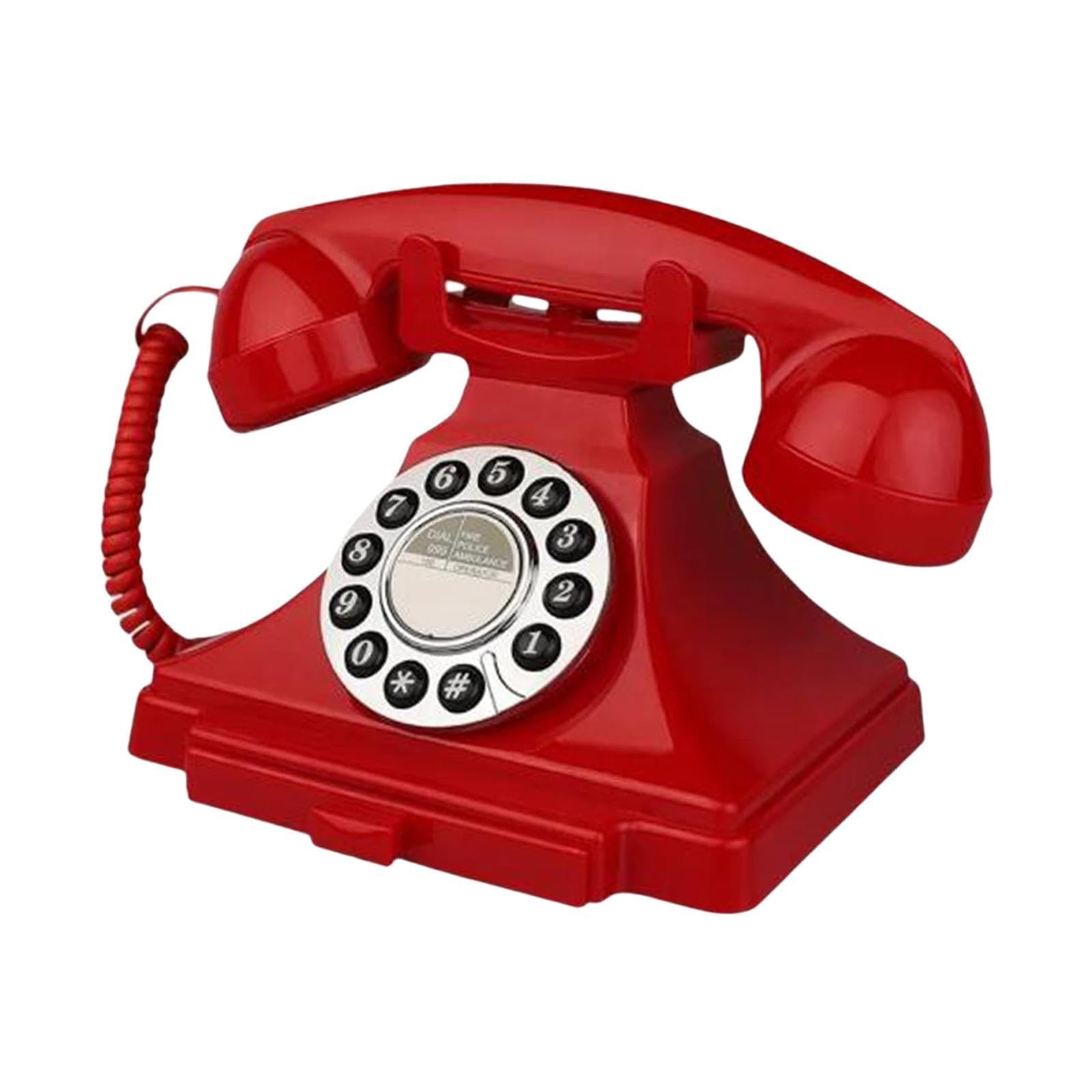 Teléfono vintage rojo de 22.5x16.4x18cm ideal para regalar a novios
