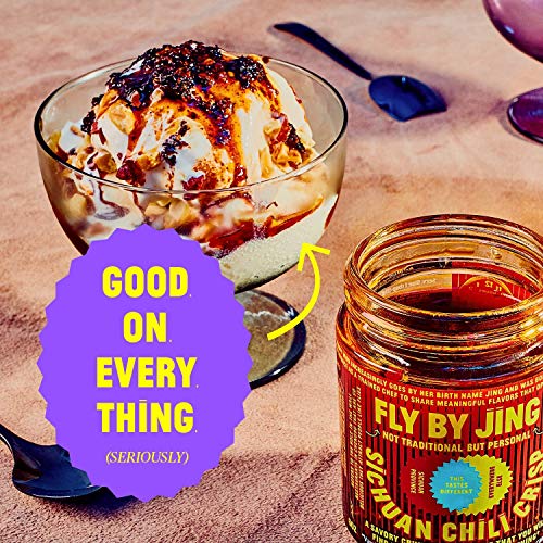 Flybyjing Sichuan Chili Crisp, Gourmet Spicy Tingly Crunchy Hot Savory All-Natural Chili Oil Sauce W/ Sichuan Pepper, Versatile Hot Sauce Good On Everything, Vegan And Gluten-Free, 6Oz (Pack Of 1) #TOP3