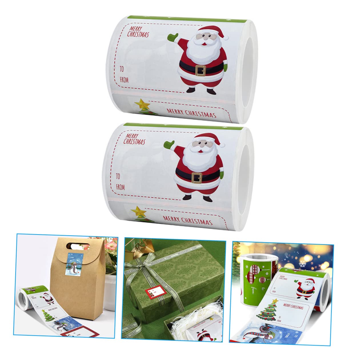 NUOBESTY 3 Set Etichette Adesive Natalizie Punto Scatole Con Coperchio Etichette Natalizie Adesive Etichette Natale Buon Natale Adesivi Decalcomanie Di Sigillo Decorativo 2 * 3