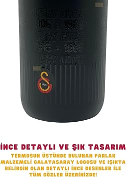 Galatasaray Resmi Lisanslı 550ml Rahat İçim Çift Katmanlı Paslanmaz Çelik Termos 6 Saat Sıcak Soğuk Premium Kutu