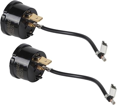 Air Conditioner Compressor Overload Protector, 2-Pack 2HP 1500W, Thermal Switch for Dehumidifier Refrigerator, Double-Temperature Metal Safety Device, Compact Replacement Part for HVAC Repair