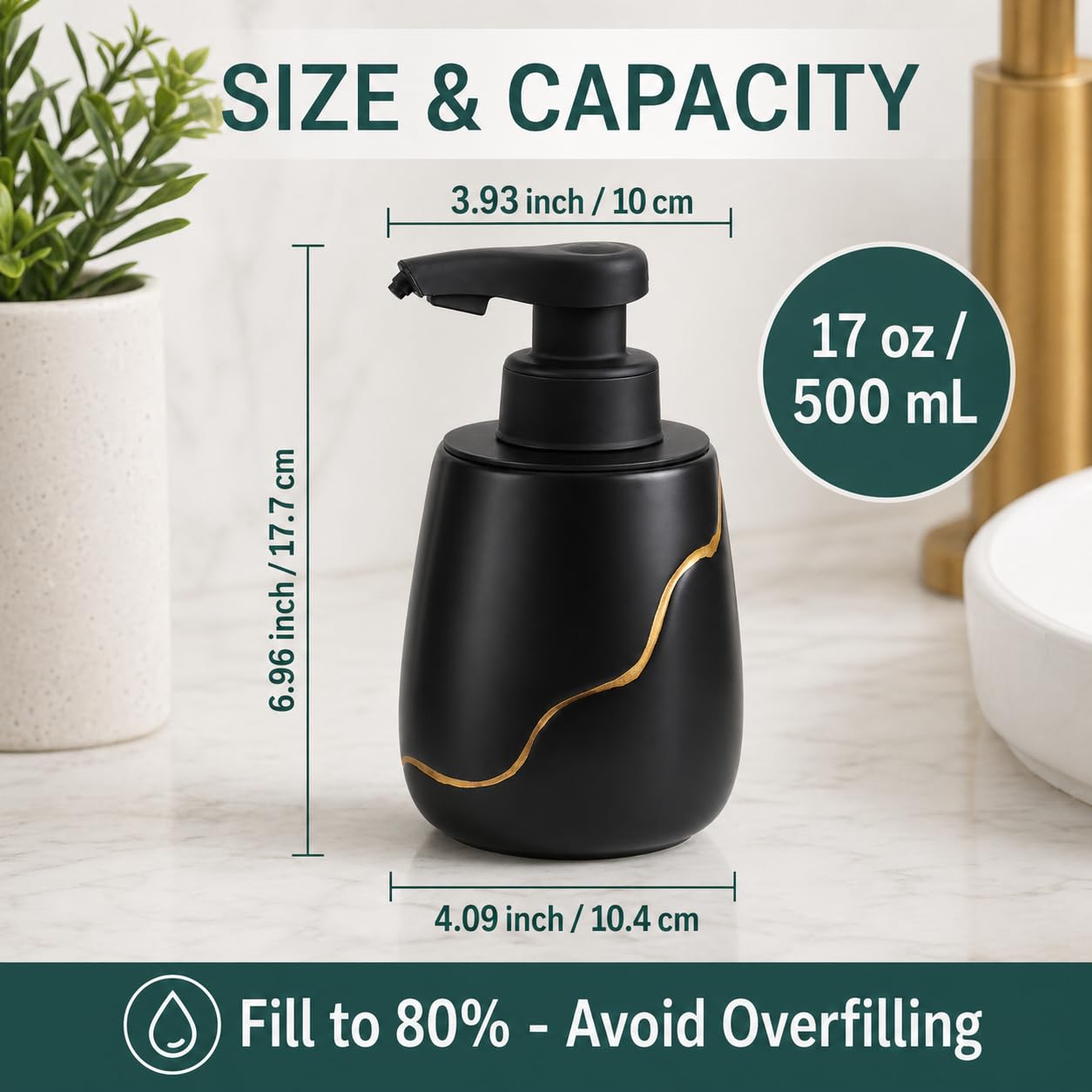 BosilunLife Dispensador automático de jabón para baño, dispensador de jabón líquido manos libres, dispensador de jabón eléctrico inteligente, sin contacto, con bomba impermeable, dispensador de jabón