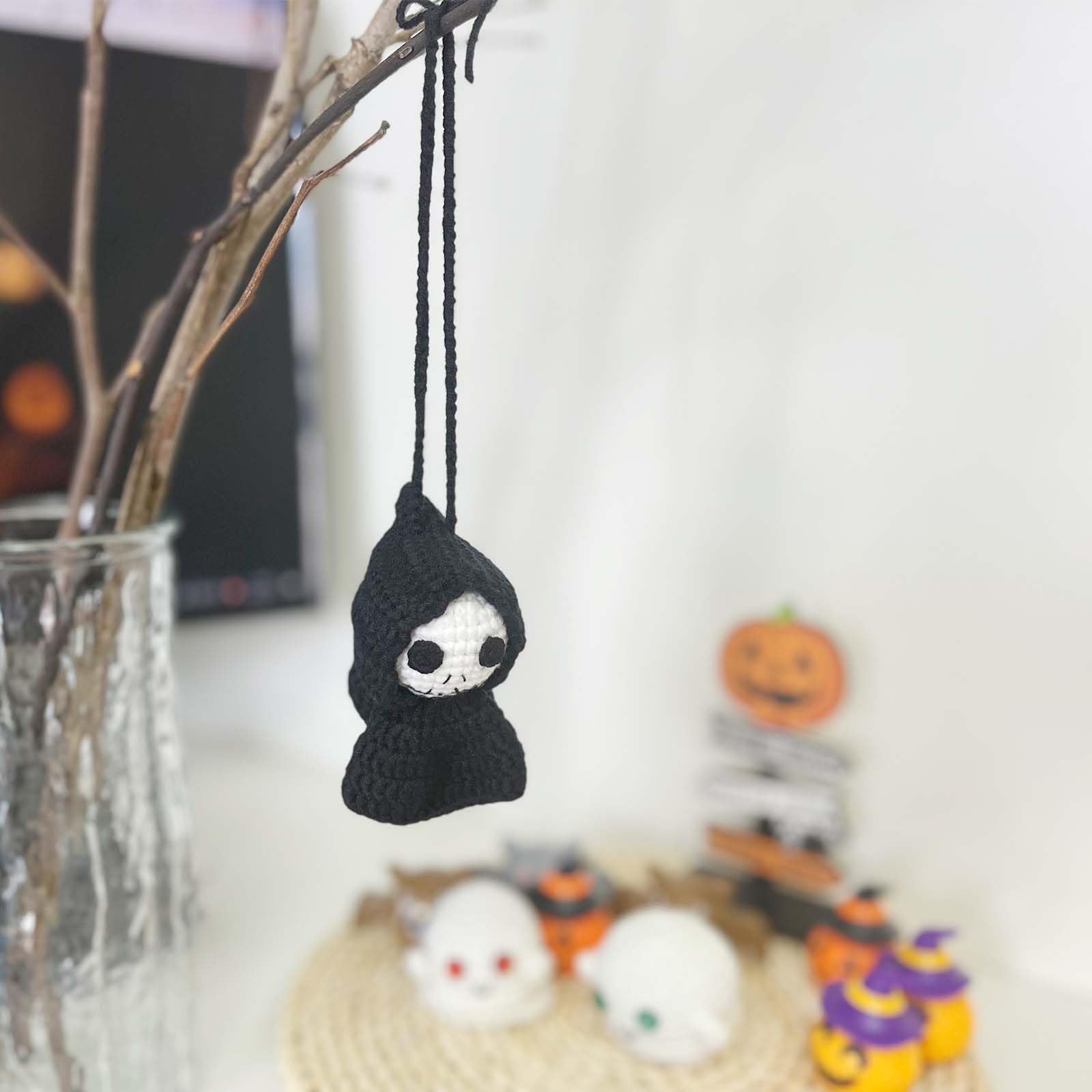 16-teiliges Halloween Auto-Deko Set - Horror Figuren Für Rückspiegel