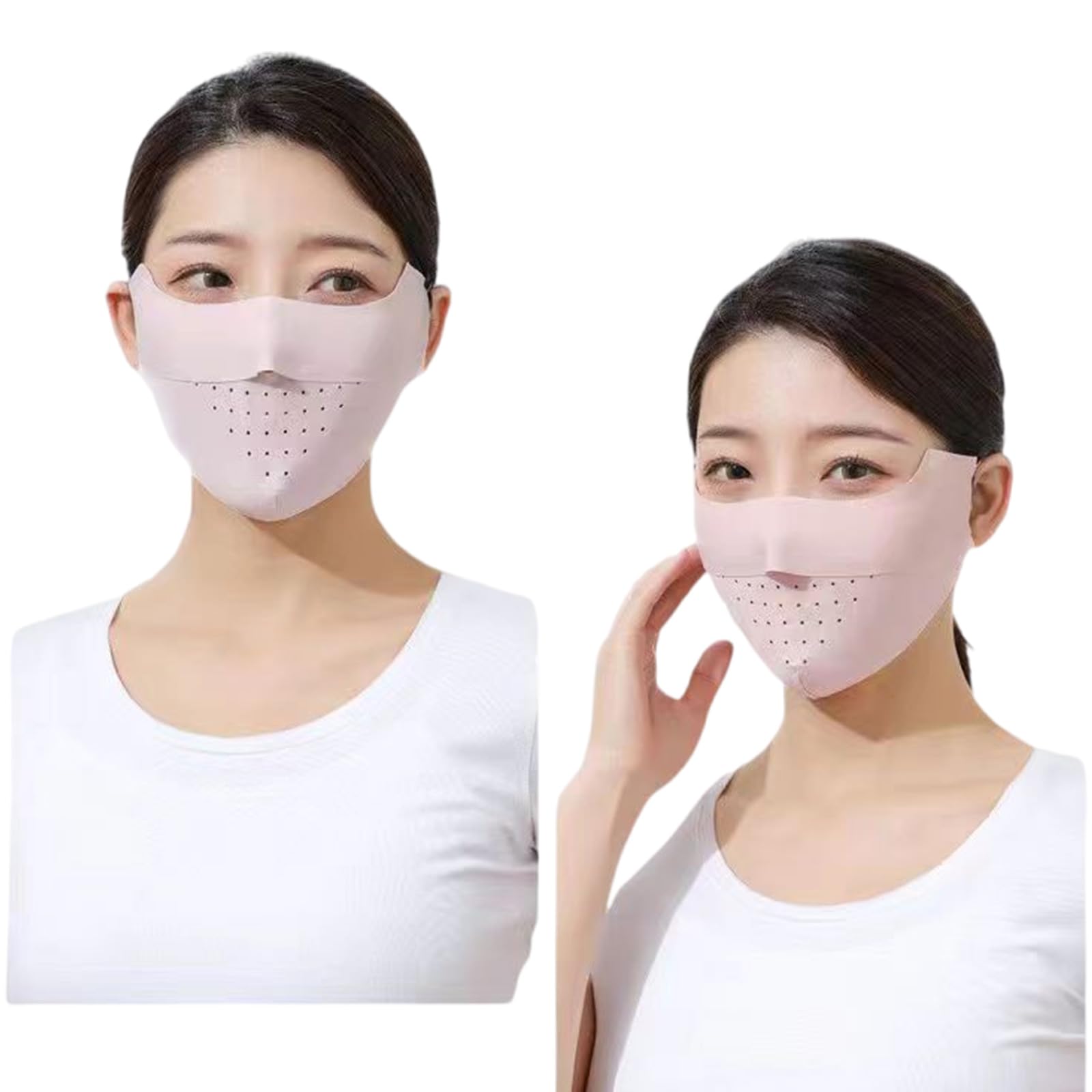 Demi-masque De Protection Solaire En Soie Glacée - Pour Randonnée, Cyclisme, Plein Air - Homme/Femme