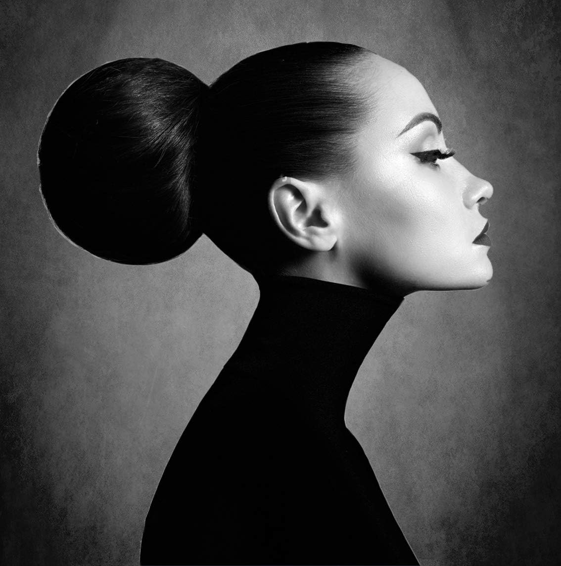 Black Abstract Portrait Backdrop Black Gray Solid Color Photography Background Adult Professional Portrait Studio Booth Props (): 6x8FT