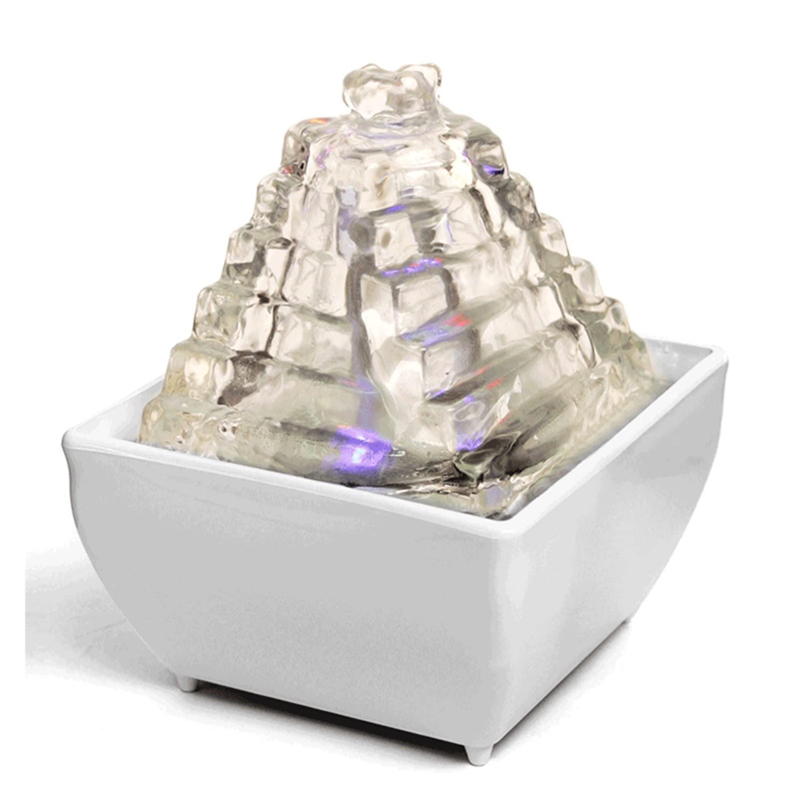 Fontaine à eau intérieure LED petite cascade de table et décoration de bureau moderne