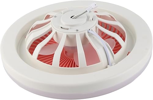 Miniatura 4 de Ventilador de techo cerrado de 10 pulgadas con luz, ventilador pequeño de techo bajo E27 de 30 W, ventilador LED de luz blanca silenciosa para