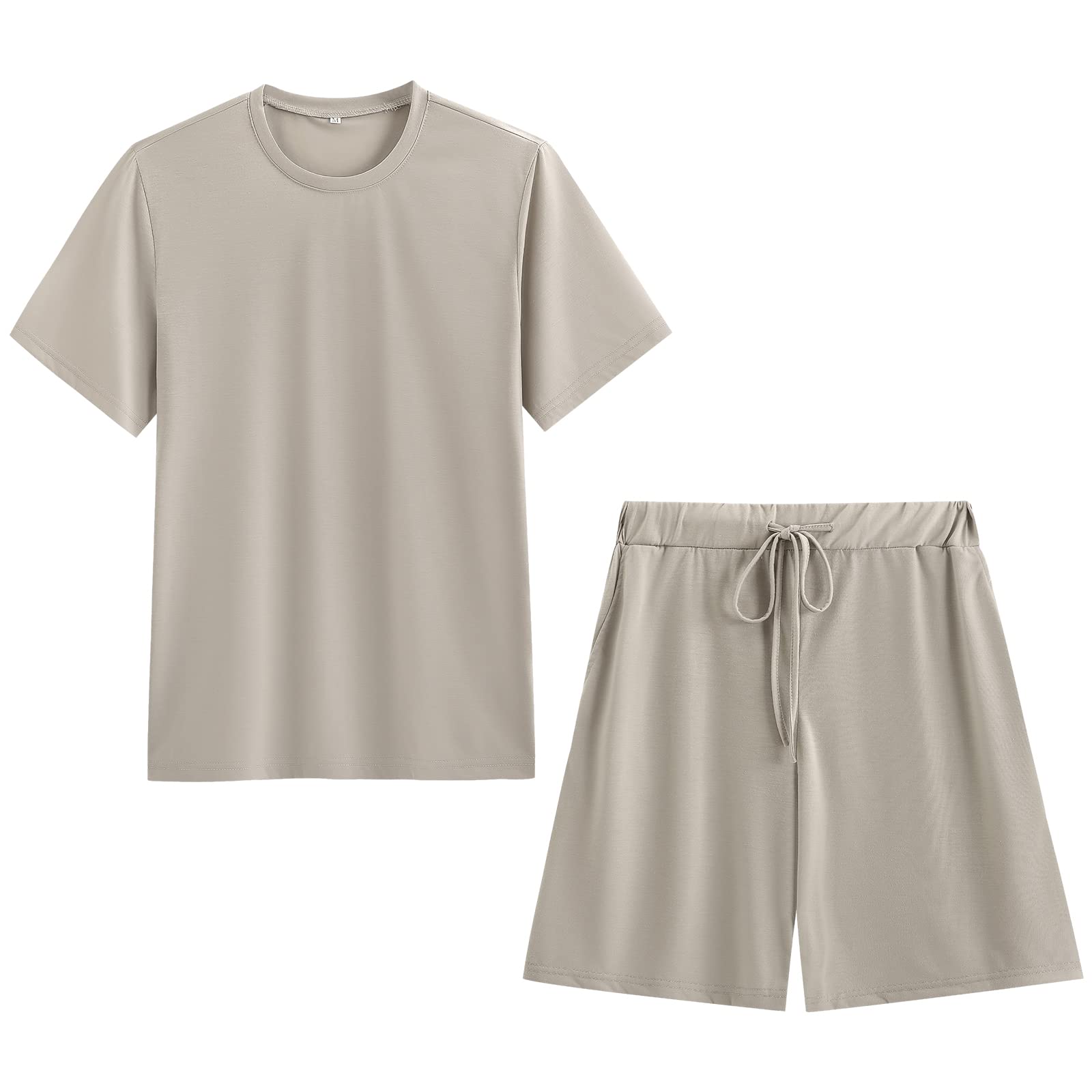 amropi Chándal Deportivo para Hombre de 2 Piezas Camiseta+Shorts Verano Conjunto