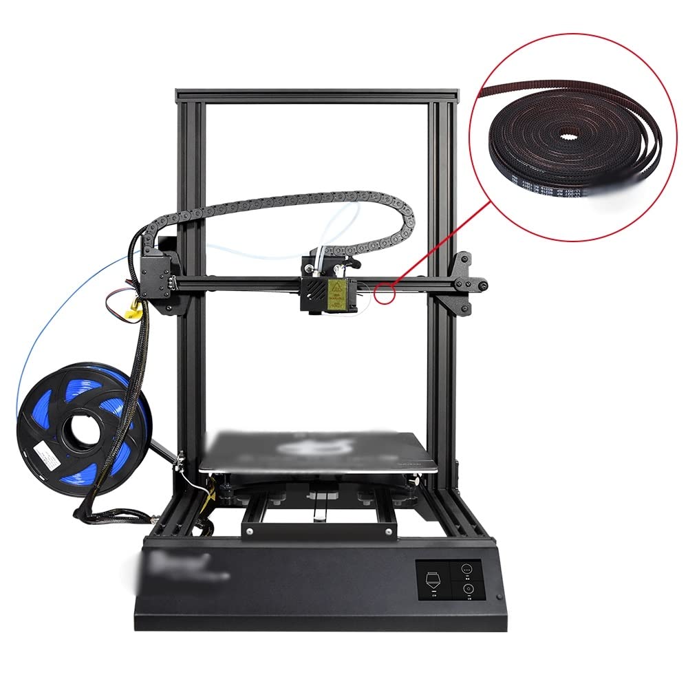 Cinturón Transmisión Correa Transmisión 2GT 6MM 10MM Correa Síncrona Correa GT2 Correa Dentada Piezas De Impresora 3D Ancho para VS GT2-6MM Correa Dentada Abierta para Ender 3(2GT-6MM,2M)