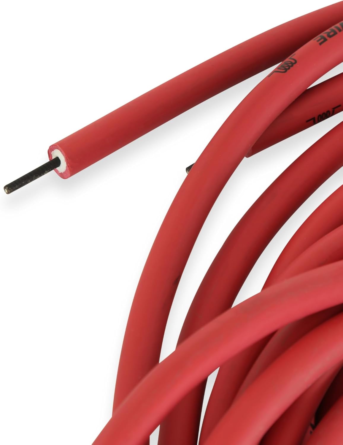 MSD 32129 Super Conductor Spark Plug Wire Set, Red, Straight Boots