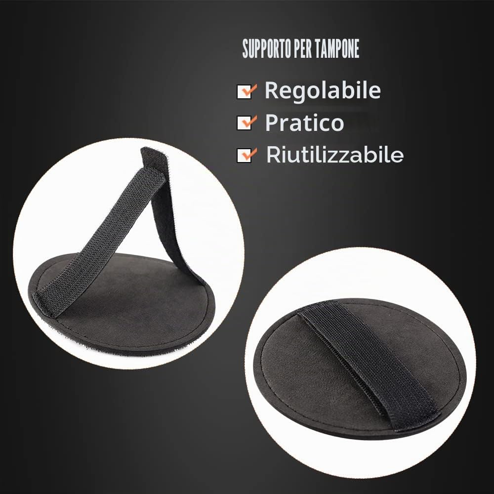 SPTA Clay Bar Pad, 1 disco clay bar da 150 mm e 1 applicatore manuale da 150 mm, per la pulizia Magic Car Pad Cleaning, riutilizzabile e lavabile