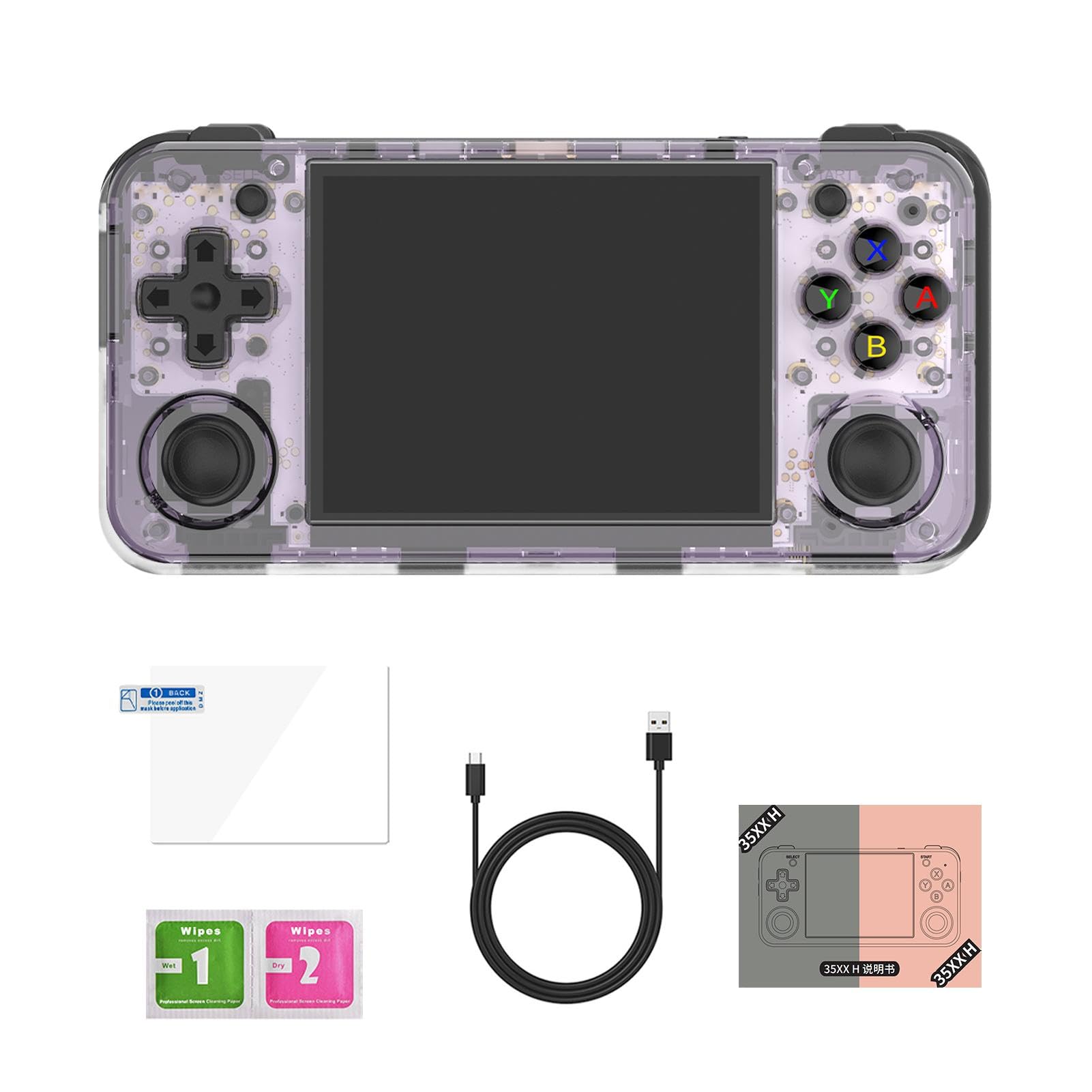 Wezalget Console di gioco portatile per bambini, console di gioco classica da 3,5 pollici, console di gioco portatile portatile, video giochi portatili con schermo da 3,5", ideale per bambini e adulti