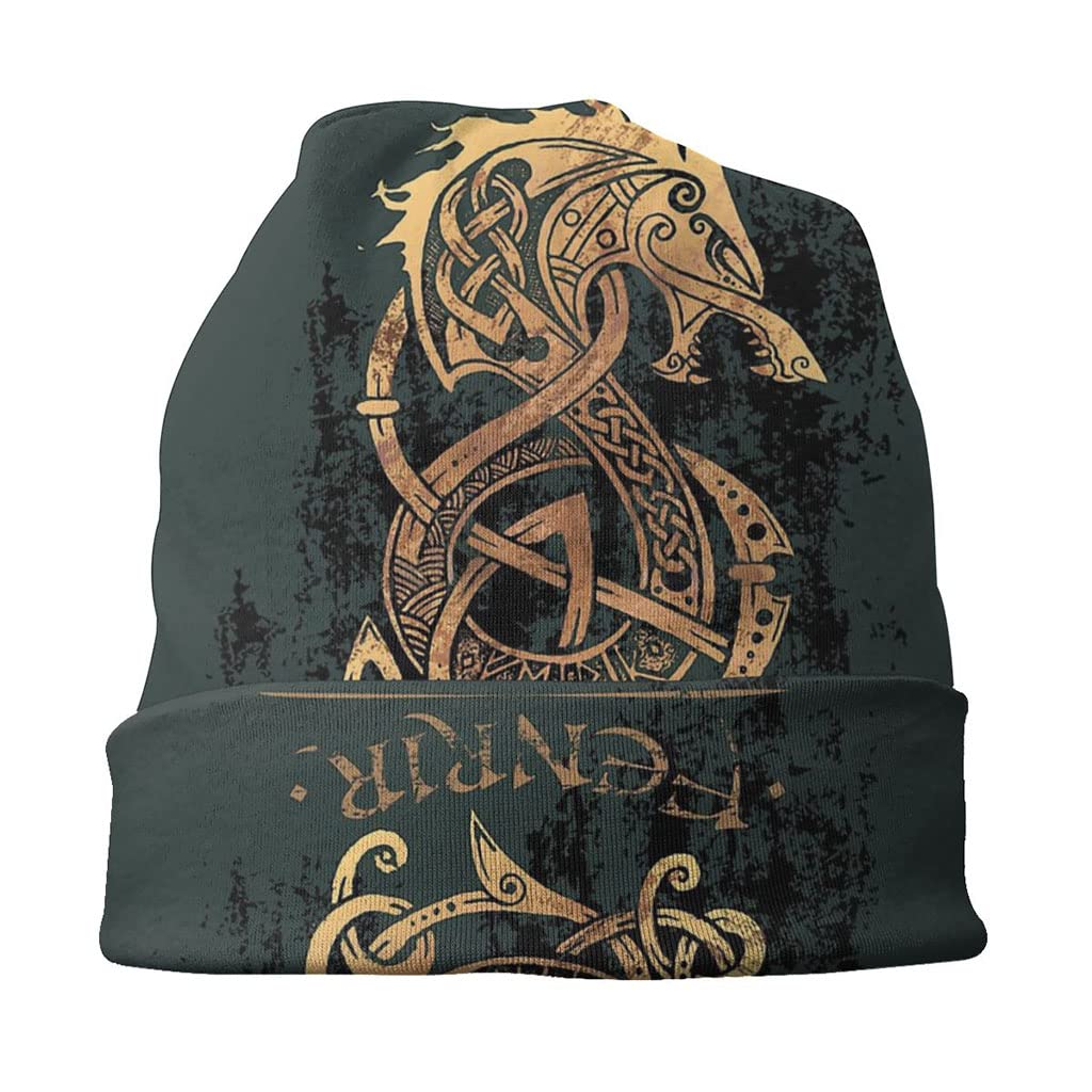Bonnet Viking chaud et isolant avec impression 3D du symbole d'Odin en maille stretch 59cm