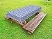 Produktbild ABAKUHAUS Abstrakt Outdoor-Tischdecke, Cursor gleiche Elemente Kunst, dekorative waschbare Picknick-Tischdecke, 145 x 210 cm, Aus Weiß und Violett Blau