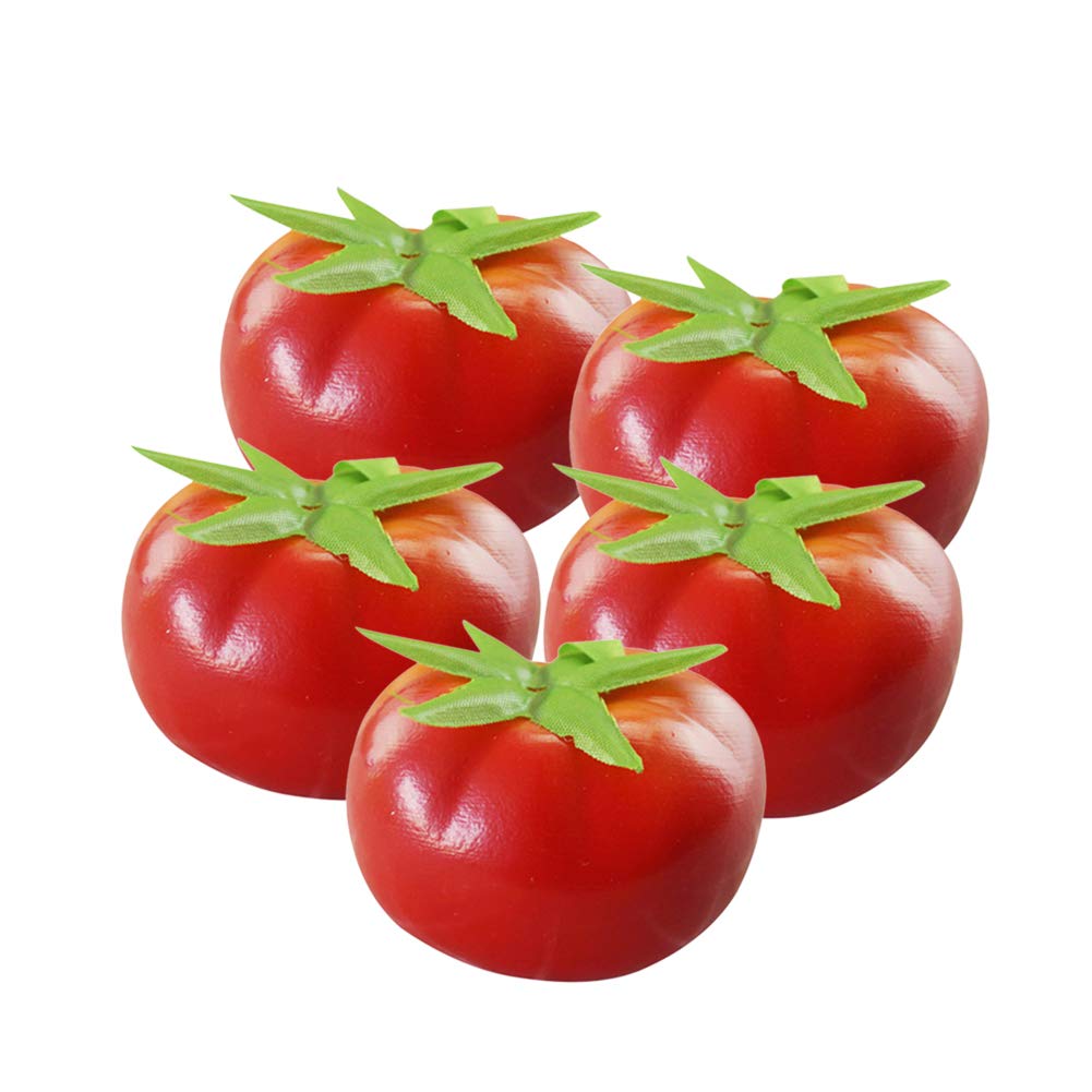 Mokylor Red 10Pcs Artificial Tomatoes Fake Tomato Vivid Tomato Artificial Vegetables Fruits Simulation Fake Vegetable Fruit Photo Props For Home Fruit Shop Supermarket Restaurant