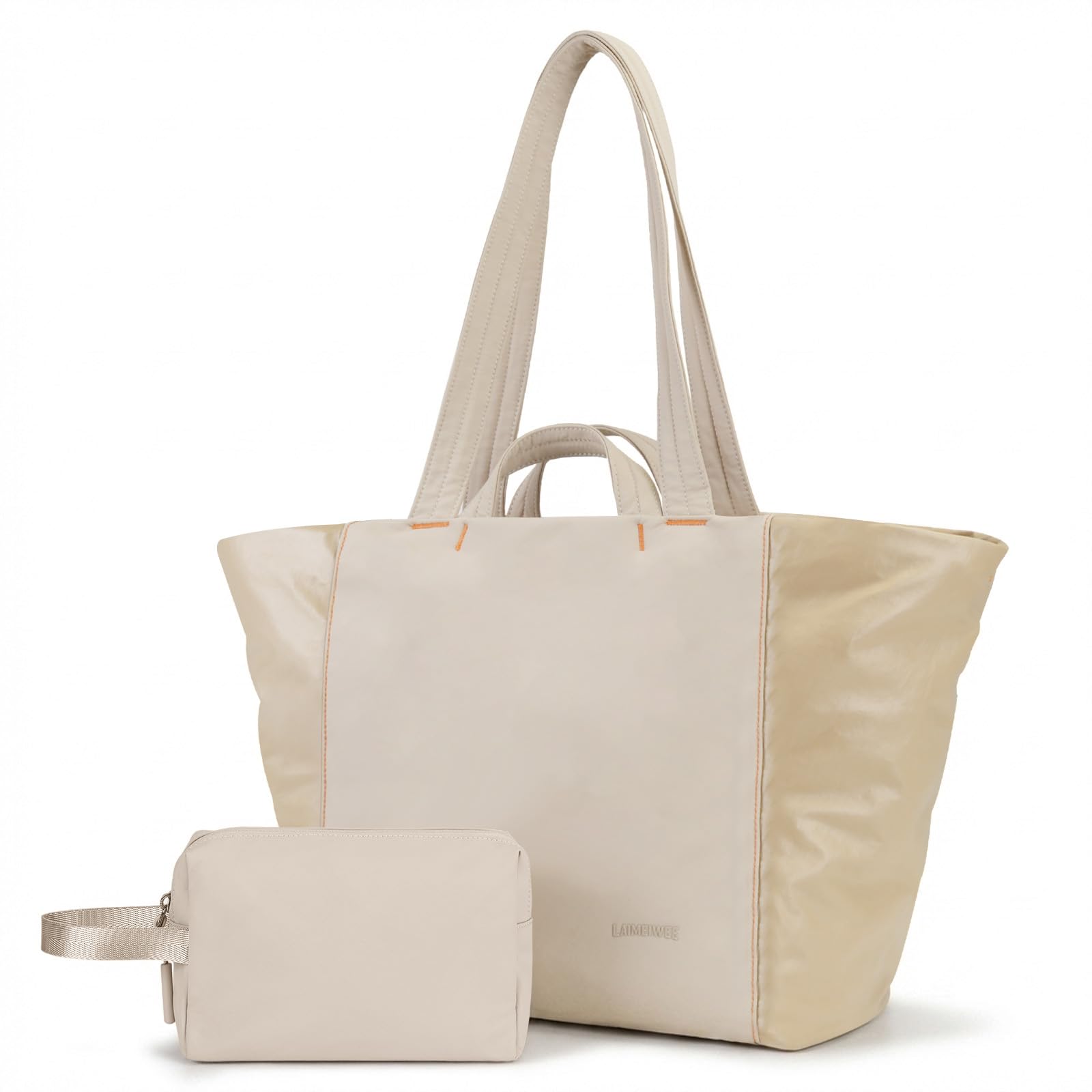 Bolso tote mujer, bolsos de viaje ligeros para el gimnasio con correa para esterilla de yoga, bolsillo impermeable, bolsa para zapatos y neceser; juego de 3 piezas. Bolso tote versátil