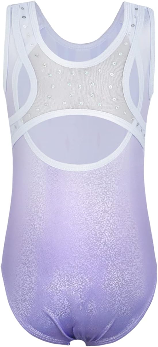 EQSJIU Girls Gymnastics Leotard Ballet Dance Outfits Sleeveless Toddler Kid Gymnastic Tumbling Dancewear 1-10 Years image 3