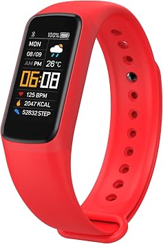 Yihou Fitness Tracker for Women Smart Watch with Heart Rate Monitor Sleep Monitor Activity Tracker with Pedometer Calories Step Counter for Android iOS Red
