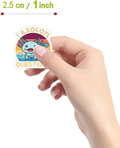 Miniatura 2 de Axolotl Stickers (500 PCS), 10 Graphic Aesthetics Cartoon Cute Decal Rolls Self-Adhesive Seals for Kids Girls Boys Teens for Birthday Party