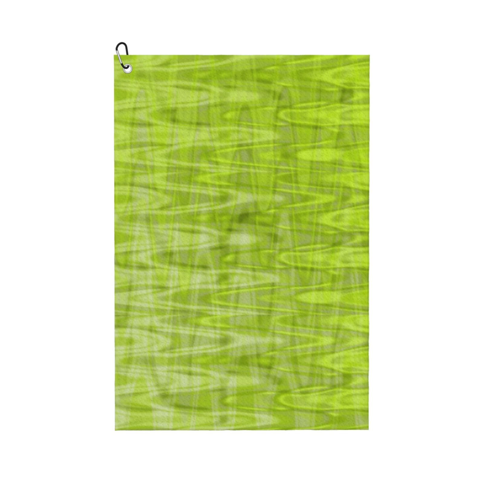 Hnnkloy Cool Lime Green Abstract Pattern, 16x24 in Portable Waffle Golf Towels with Carabiner Clip for Golf Bag