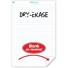 EAI Education ThinkSpace Double-Sided Dry-Erase Poster Board Sheets Lined, 23" x 36" - 25 Sheets