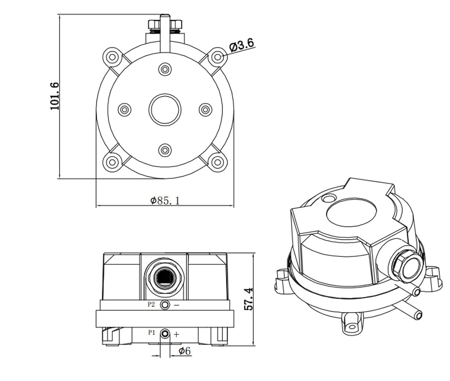 LF32 HVAC Differential Pressure Switch