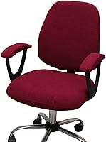 Vista 40 de Melaluxe Funda para silla de oficina con fundas para reposabrazos, funda elástica universal para silla de escritorio, fundas para silla