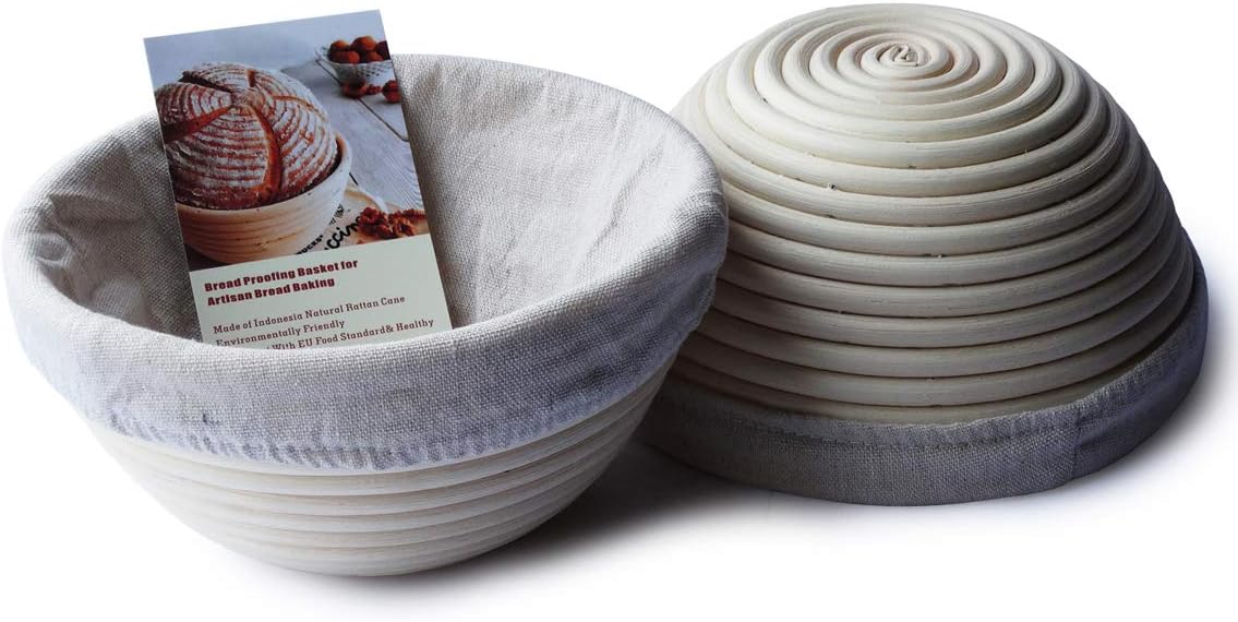 Bread Proofing Basket Handmade Brotform Unbleached Natural Cane Bread