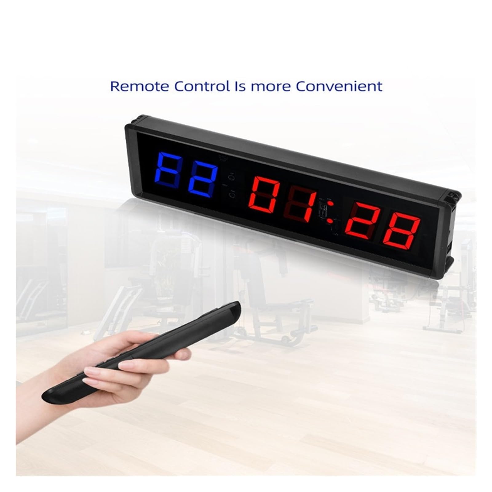 Horario del Gimnasio, Gimnasio con Temporizador Deportivo, Reloj De Cuenta Regresiva Azul Y Rojo 6 Dígitos 1,5 Pulgadas