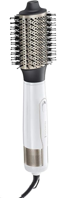 Remington Hydraluxe Volumising Hot Air Styler - Hair Dryer Brush with Moisture Lock Ceramic Coated Barrel and Hydracare Temperature Setting - AS8901, White