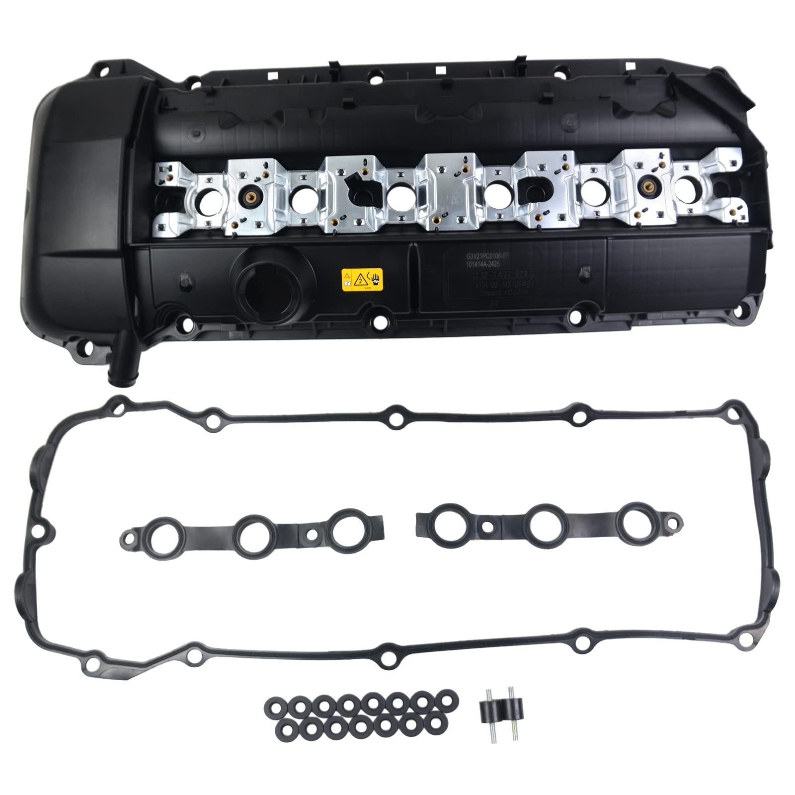Bisenya Couvercle de soupape de culasse de moteur Compatible avec les séries 3 5 7 E46 E39 E38 X5 E53 Z3 E36 11121432928