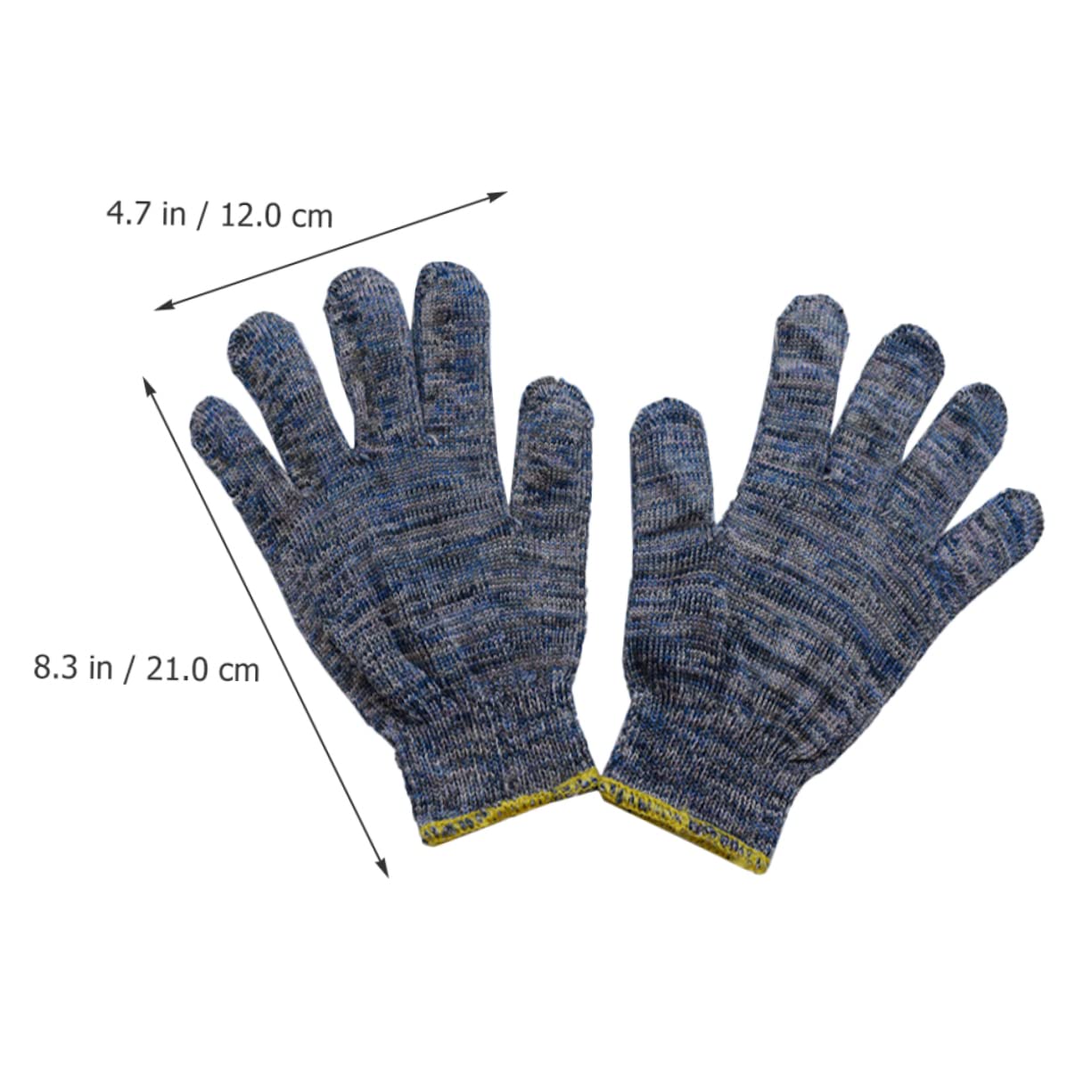 Gatuida 12 pares Guantes de Trabajo de Nylon Deslizantes para Jardinería de Resistentes y Cómodos para Actividades y Trabajo el Color Aleatorio Color Aleatorio