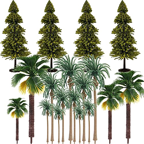 AmyBy Model Miniature Forest Plastic Toy Trees Bushes Rainforest